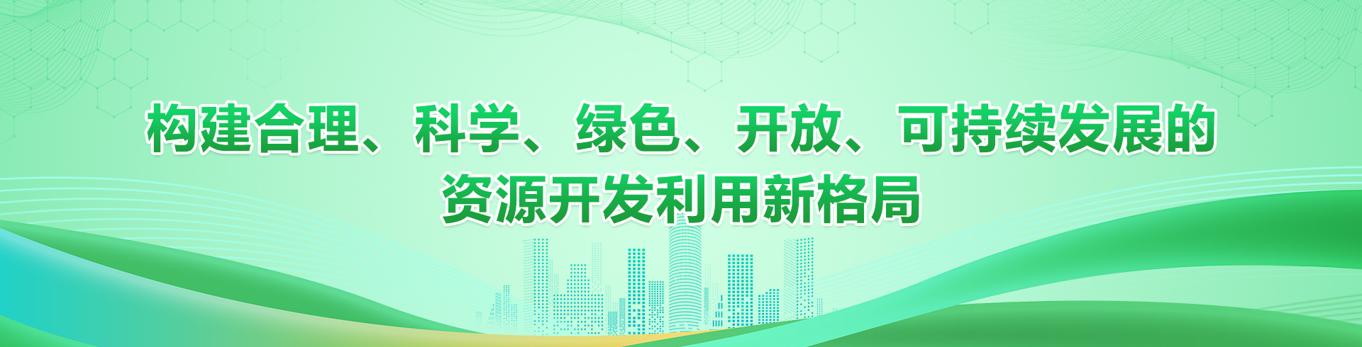构建合理、科学、绿色、开放、可持续发展的资源开发利用新格局